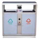 銀白分類(lèi)鋼制垃圾箱