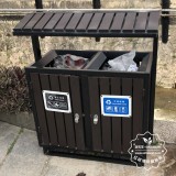 公園鋼木成品垃圾桶價(jià)格