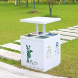 戶外公園的環(huán)保利器四分類(lèi)不銹鋼垃圾桶