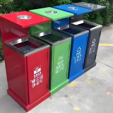 戶外四色噴粉金屬垃圾箱定制城市文明的細(xì)節(jié)之美