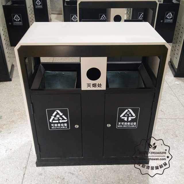 不銹鋼烤漆垃圾桶圖片002