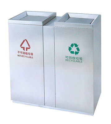 不銹鋼分類(lèi)商場(chǎng)垃圾桶