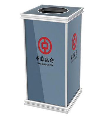中國(guó)銀行電梯口垃圾桶
